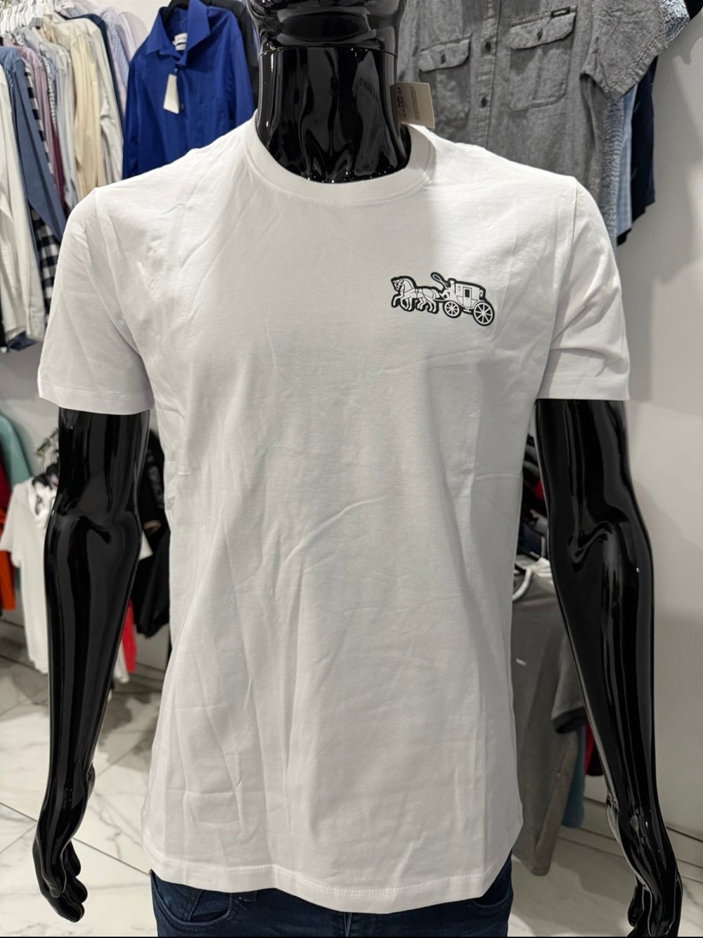 Coach Men's White Crew Neck T-Shirt size S for men NWT!!!